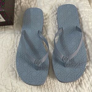 Tory Burch women’s size 7 Blue Steel Flip Flops